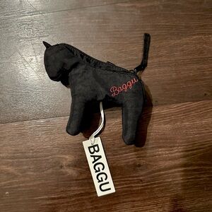 NEW Baggu Horse Charm Nylon Bag Keychain Pony Holder Black
